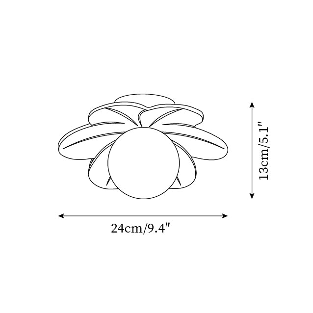 Petal Bloom Flush Mount Ceiling Light Floral LED Fixture