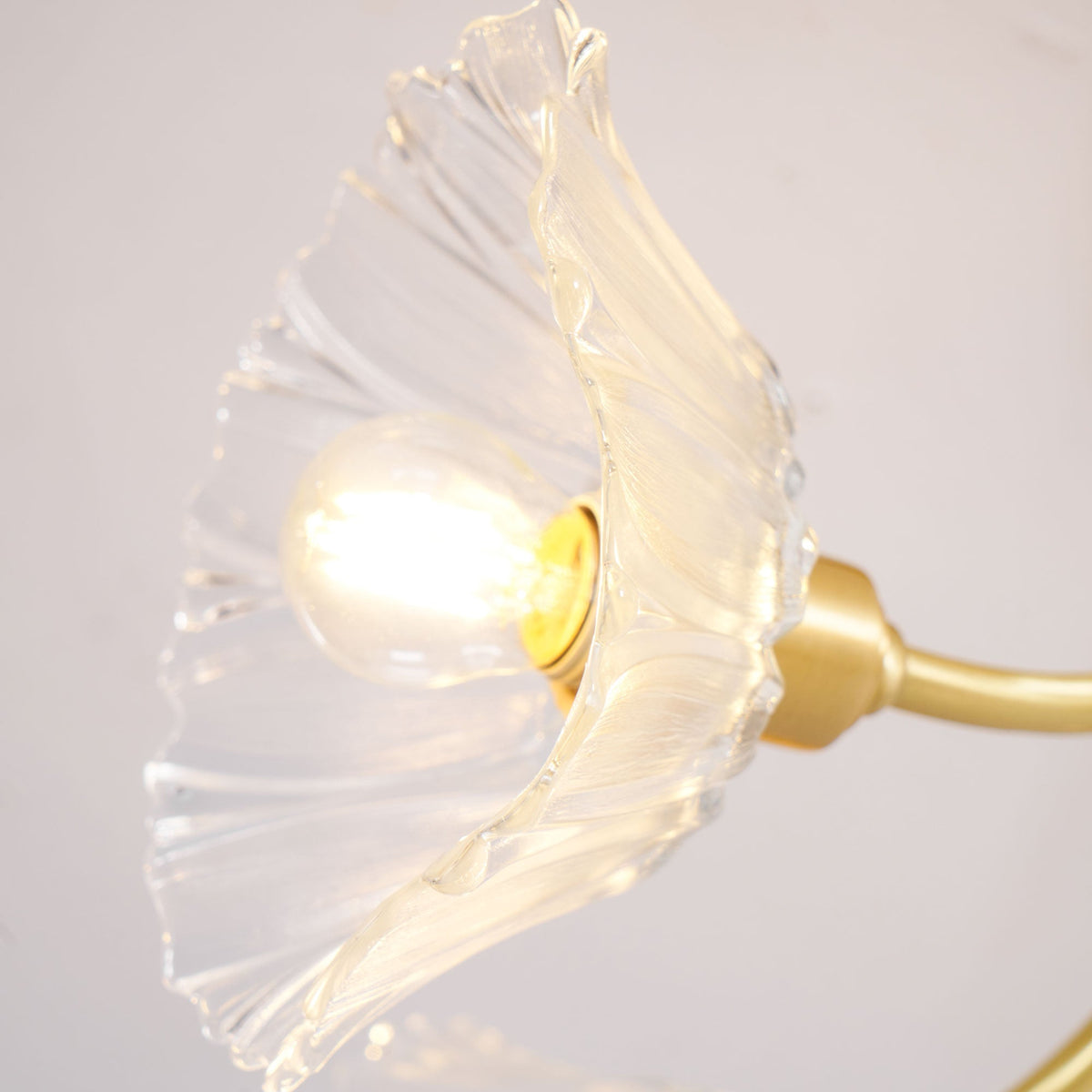 Petal Bloom Glass Chandelier Layered Floral Fixture