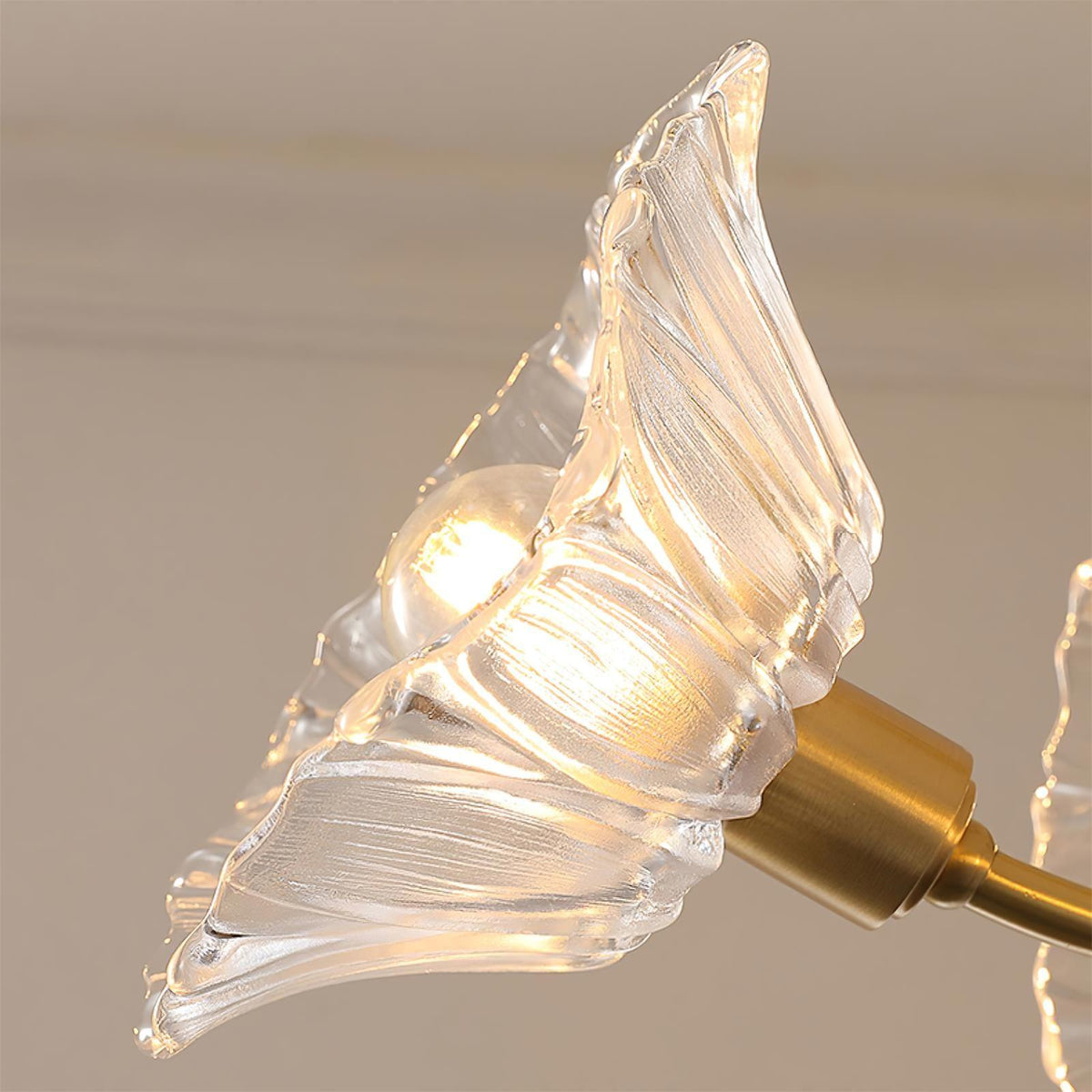 Petal Bloom Glass Chandelier Layered Floral Fixture