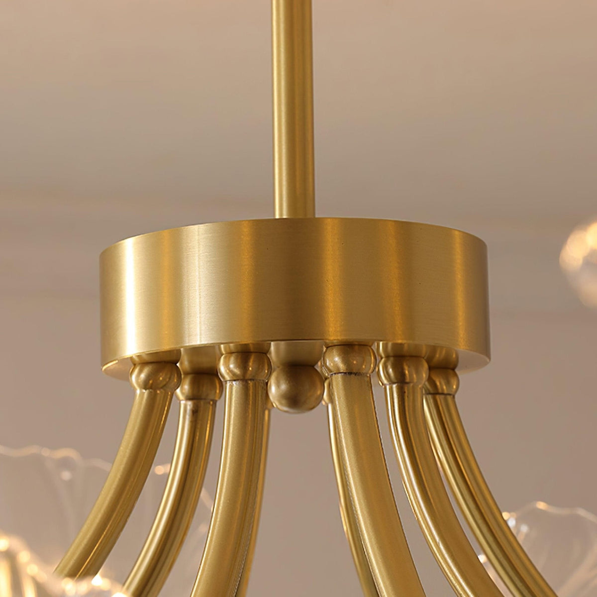 Petal Bloom Glass Chandelier Layered Floral Fixture